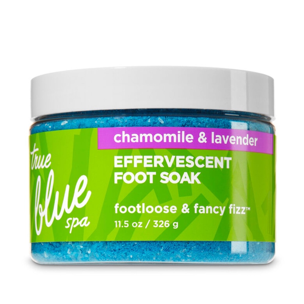 True Blue Spa footloose & Fancy fizz 
Effervescent Foot Soak 11.5 oz